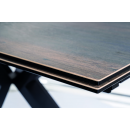 Стол обеденный SIGNAL COLUMBUS Ceramic эффект дерева/черный 160-240/90